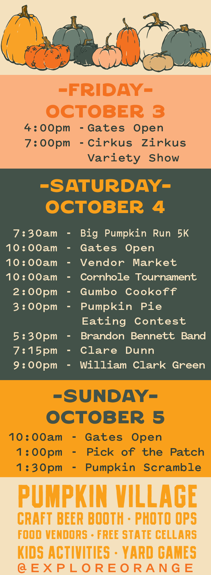 Orangetober FY2026 Schedule of Events (Vertical)