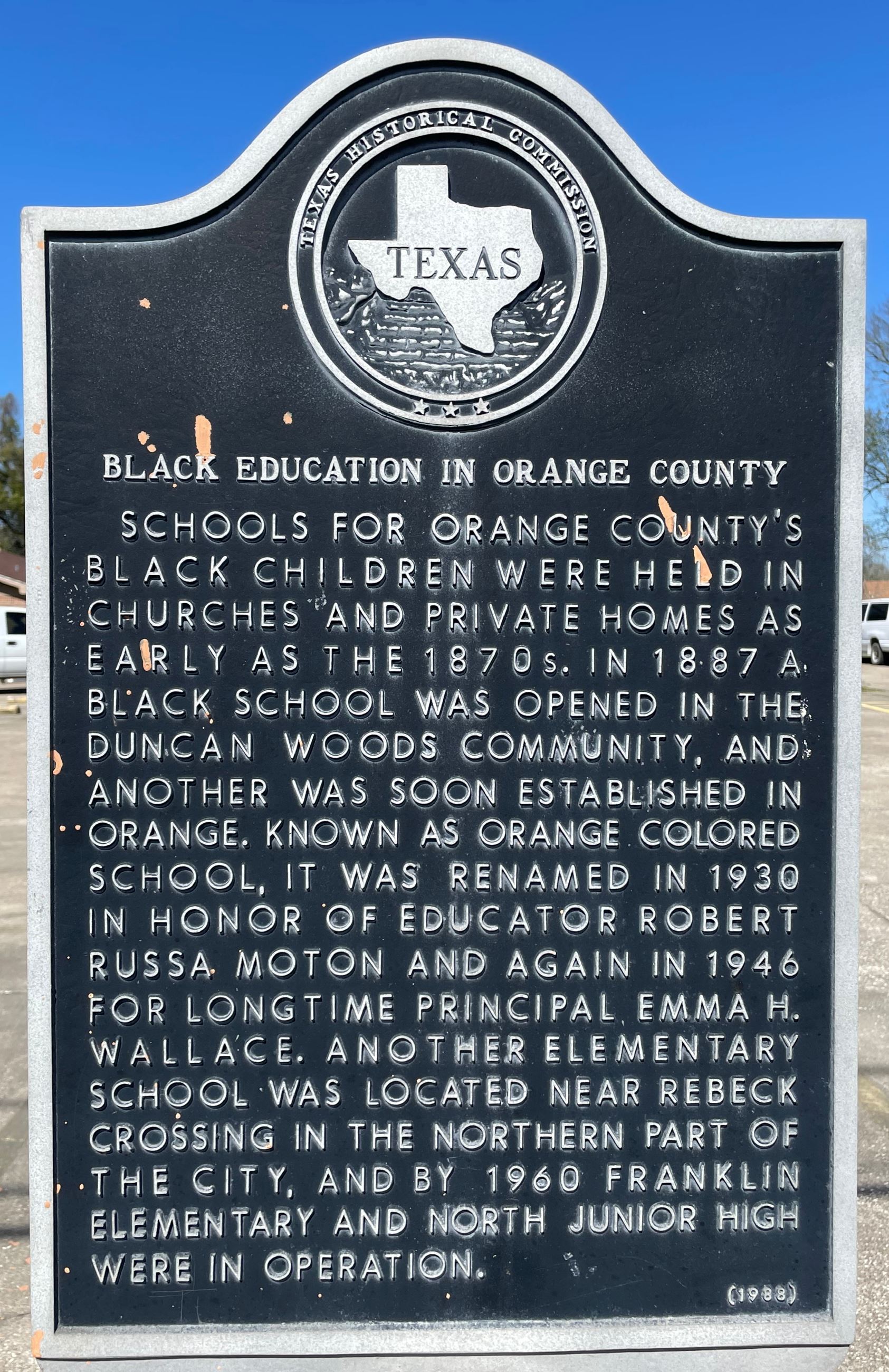 Black Education in Orange County