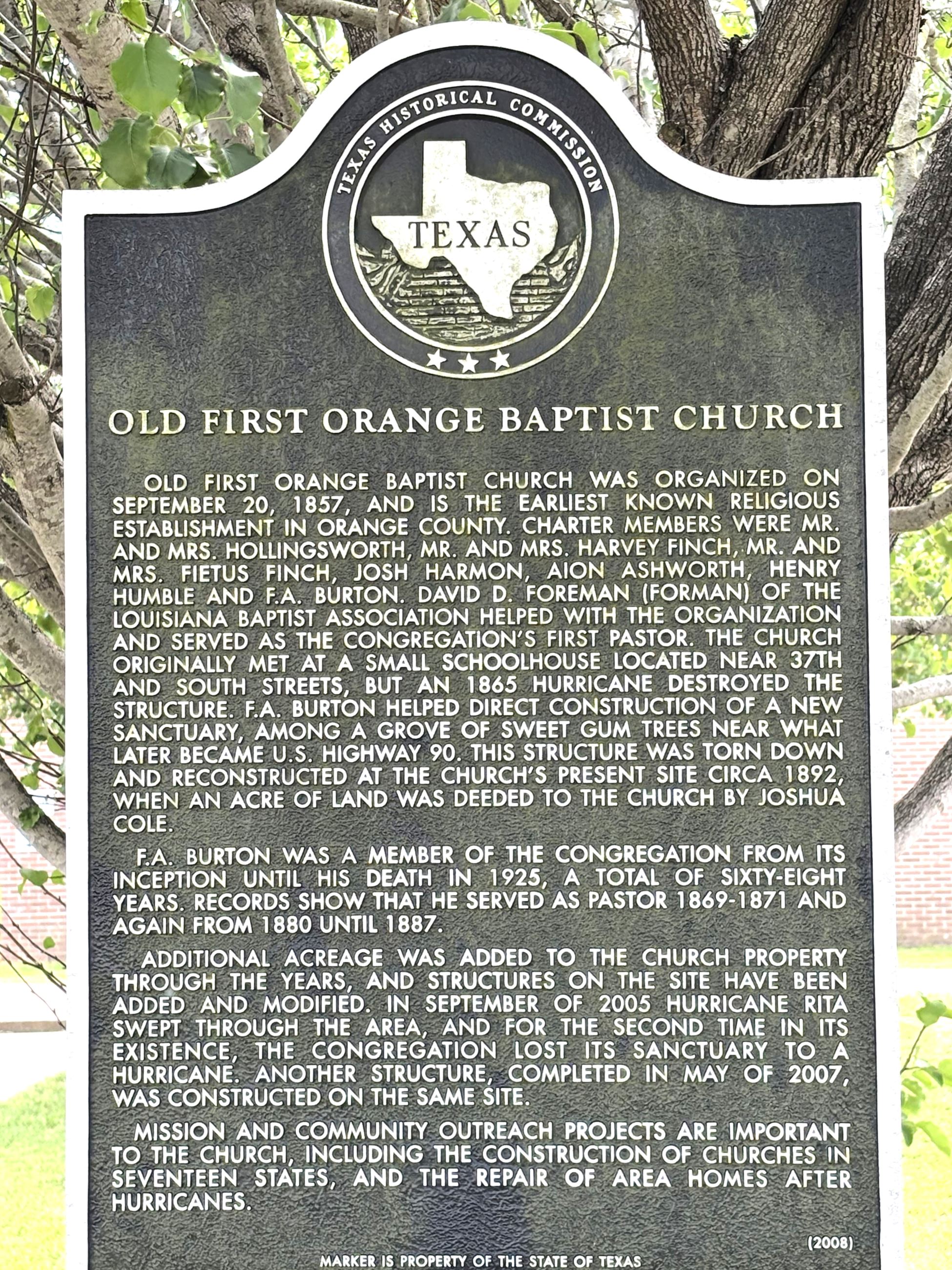 Old First Orange Baptist Church